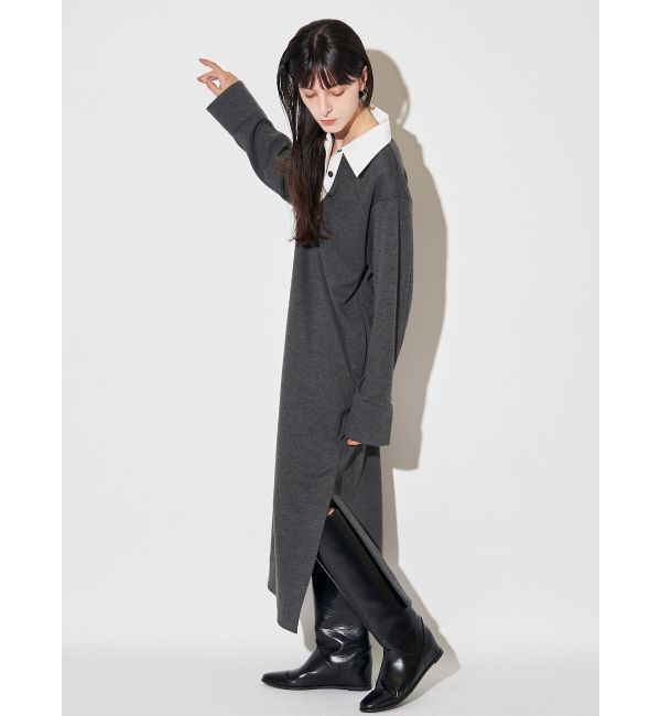 ELENDEEK「BICOLOR POLO OP」|ワンピース|