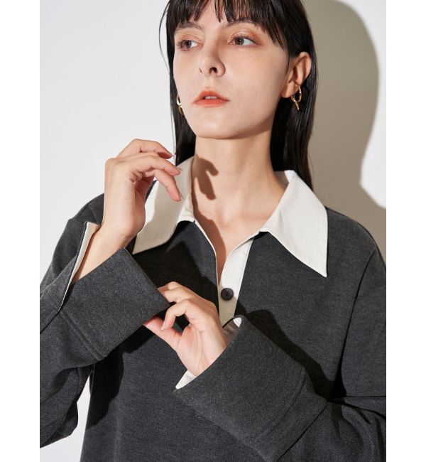 ELENDEEK「BICOLOR POLO OP」|ワンピース|