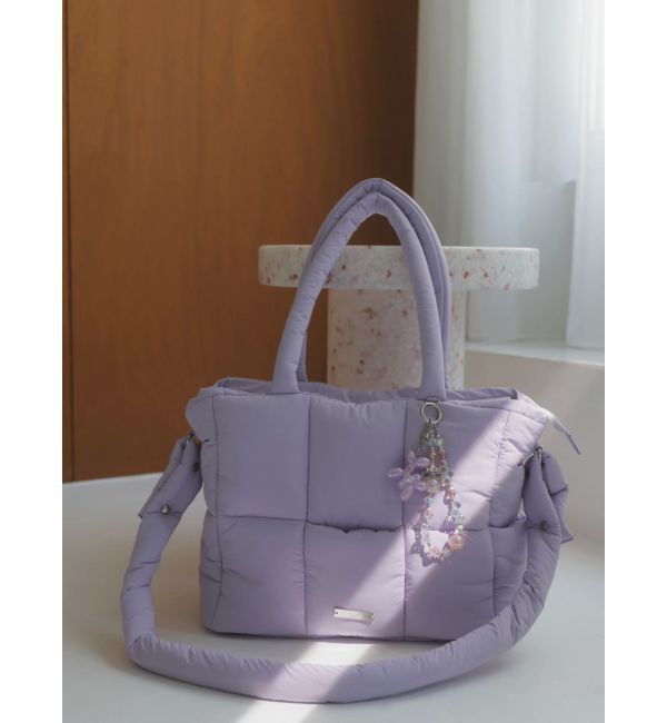 dazzlin「【吉田朱里】マシュマロトートバッグ」|ボストンバッグ|パープル