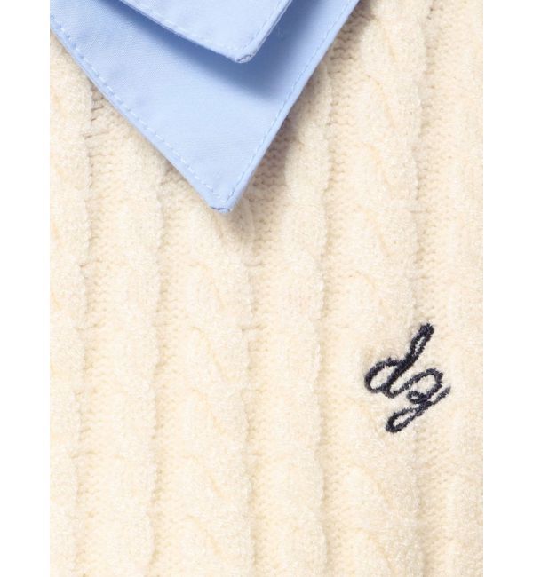 dazzlin「【20周年記念復刻！】ケーブルシャツドッキングニット」|ニット・セーター|