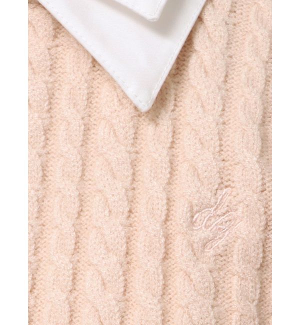 dazzlin「【20周年記念復刻！】ケーブルシャツドッキングニット」|ニット・セーター|