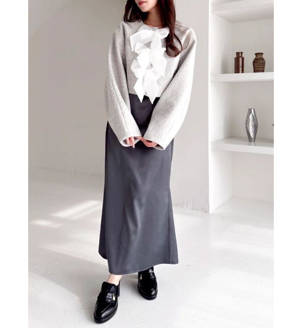 dazzlin「トリプルリボンショートブルゾン」|ブルゾン・スタジャン|