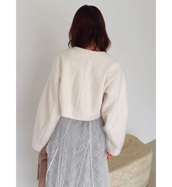 dazzlin「トリプルリボンショートブルゾン」|ブルゾン・スタジャン|