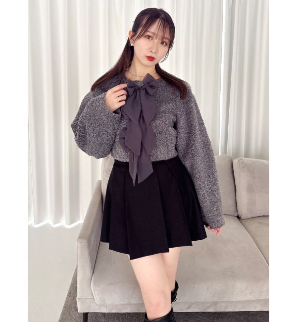 dazzlin「トリプルリボンショートブルゾン」|ブルゾン・スタジャン|