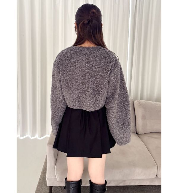 dazzlin「トリプルリボンショートブルゾン」|ブルゾン・スタジャン|