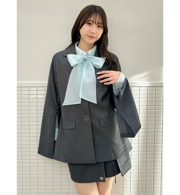 dazzlin「2WAYボウタイタックペプラムブラウスⅡ」|シャツ・ブラウス|