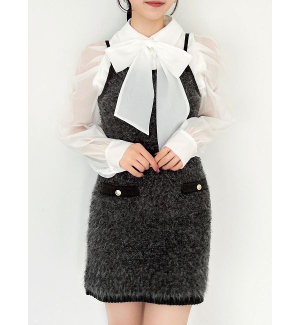 dazzlin「2WAYボウタイタックペプラムブラウスⅡ」|シャツ・ブラウス|