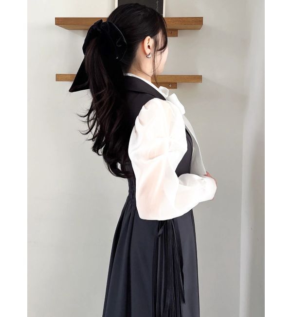 dazzlin「2WAYボウタイタックペプラムブラウスⅡ」|シャツ・ブラウス|