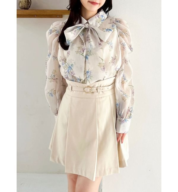 dazzlin「2WAYボウタイタックペプラムブラウスⅡ」|シャツ・ブラウス|