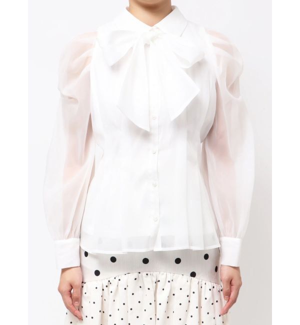 dazzlin「2WAYボウタイタックペプラムブラウスⅡ」|シャツ・ブラウス|