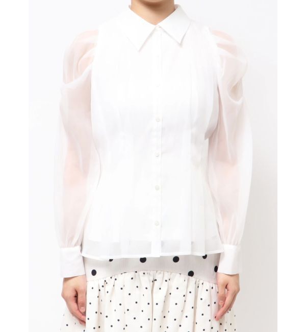 dazzlin「2WAYボウタイタックペプラムブラウスⅡ」|シャツ・ブラウス|