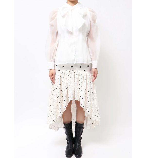 dazzlin「2WAYボウタイタックペプラムブラウスⅡ」|シャツ・ブラウス|