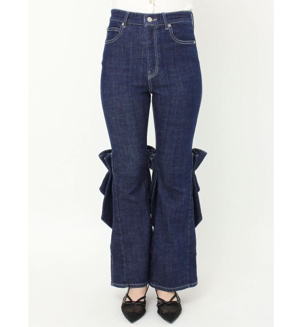dazzlin「バックリボンフルイドパンツ」|デニム|