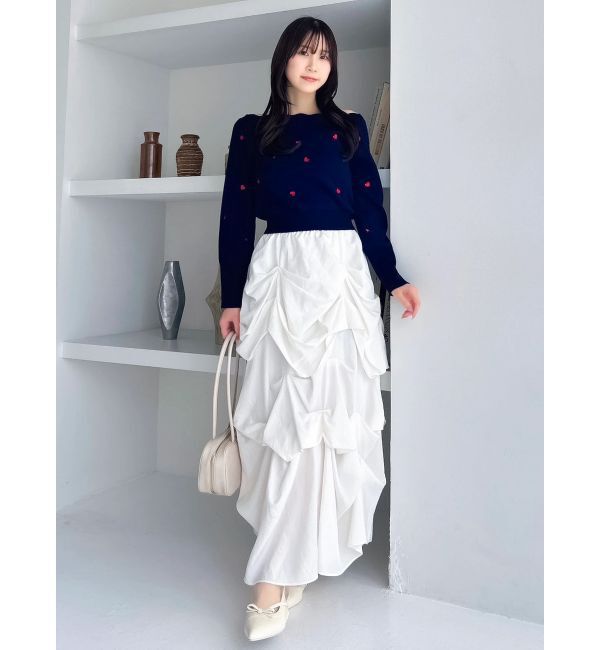 dazzlin「ランダムドレープタックスカート」|スカート|