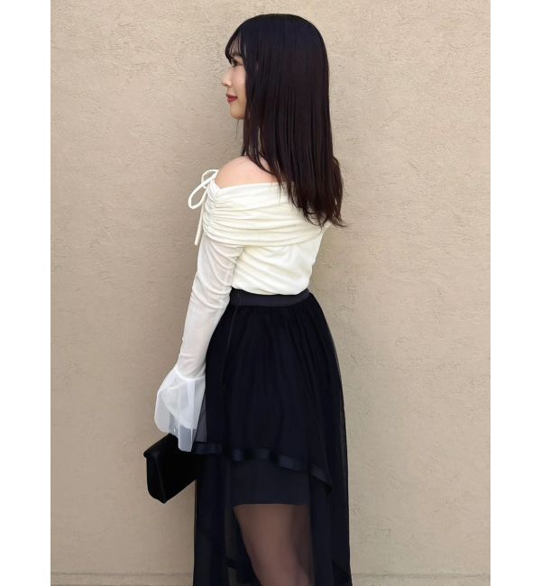 dazzlin「シアーベロアオフショルトップス」|Tシャツ・カットソー|