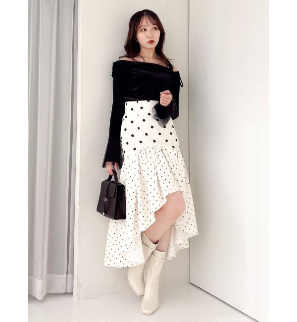 dazzlin「シアーベロアオフショルトップス」|Tシャツ・カットソー|