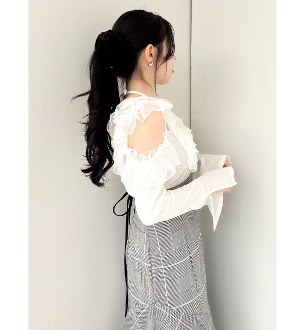 dazzlin「シアーラッフルカットトップス」|Tシャツ・カットソー|