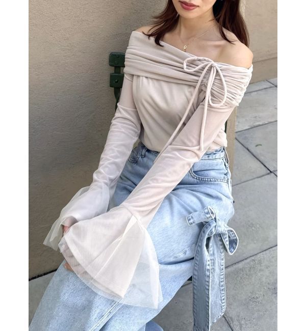 dazzlin「シアーベロアオフショルトップスⅡ」|Tシャツ・カットソー|