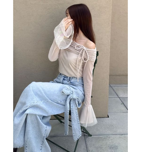 dazzlin「シアーベロアオフショルトップスⅡ」|Tシャツ・カットソー|