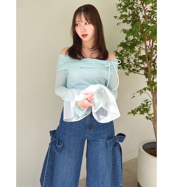 dazzlin「シアーベロアオフショルトップスⅡ」|Tシャツ・カットソー|