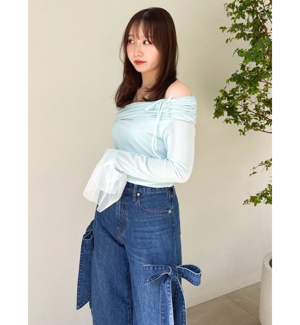 dazzlin「シアーベロアオフショルトップスⅡ」|Tシャツ・カットソー|