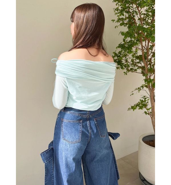 dazzlin「シアーベロアオフショルトップスⅡ」|Tシャツ・カットソー|