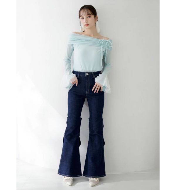 dazzlin「シアーベロアオフショルトップスⅡ」|Tシャツ・カットソー|