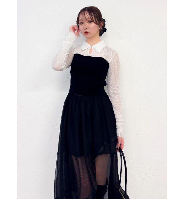 dazzlin「シアーレイヤードライクニットトップス」|ニット・セーター|