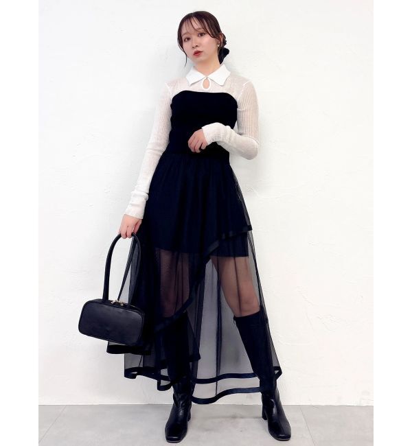 dazzlin「シアーレイヤードライクニットトップス」|ニット・セーター|