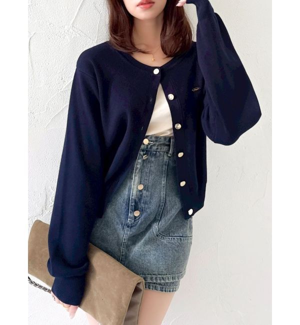 dazzlin「プレートシンプルカーディガン」|カーディガン|