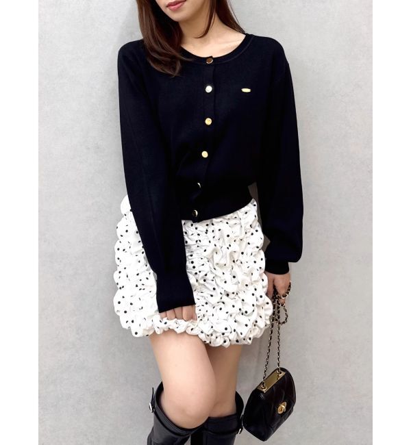 dazzlin「プレートシンプルカーディガン」|カーディガン|ブラック