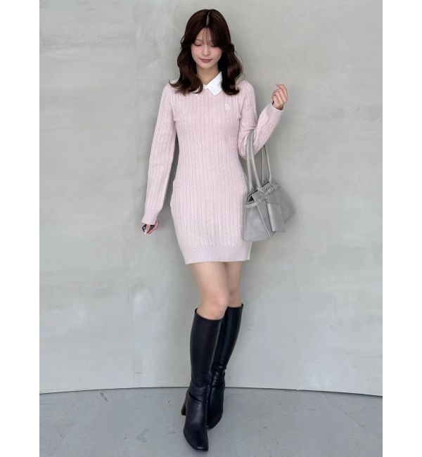 MERCURYDUO「U.S. POLO ASSN.別注 ケーブルニットワンピース」|ワンピース|