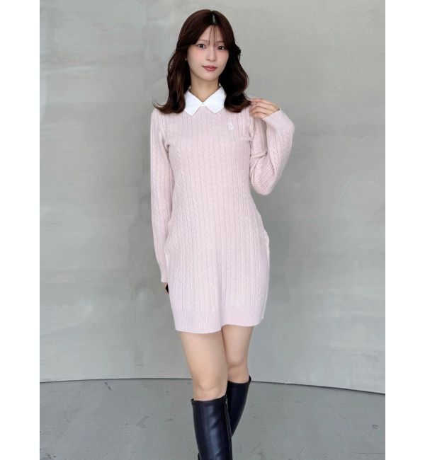 MERCURYDUO「U.S. POLO ASSN.別注 ケーブルニットワンピース」|ワンピース|