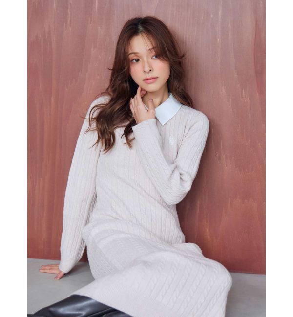 MERCURYDUO「U.S. POLO ASSN.別注 ケーブルニットワンピース」|ワンピース|