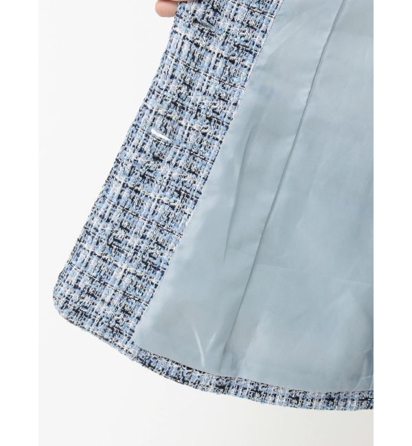 MERCURYDUO「【セットアップ着用可】フィットアンドフレアツイードジャケット」|テーラードジャケット|