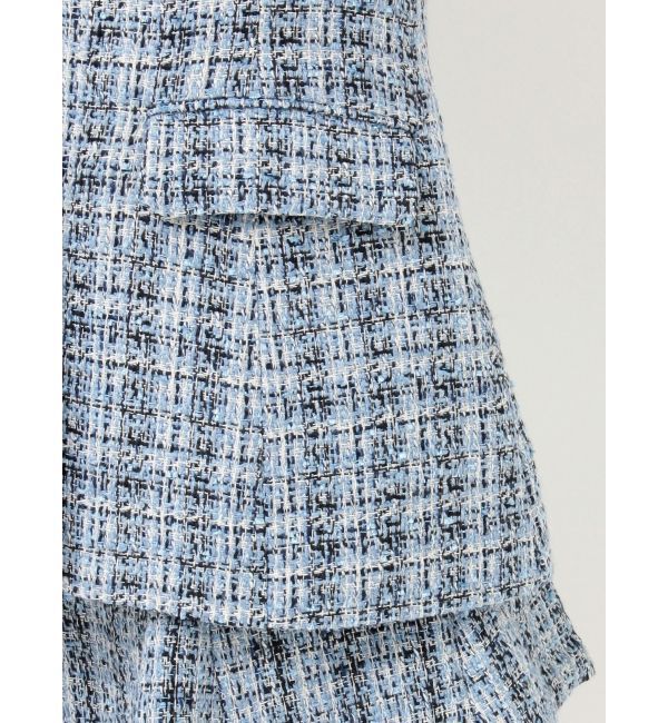 MERCURYDUO「【セットアップ着用可】フィットアンドフレアツイードジャケット」|テーラードジャケット|