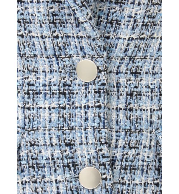 MERCURYDUO「【セットアップ着用可】フィットアンドフレアツイードジャケット」|テーラードジャケット|