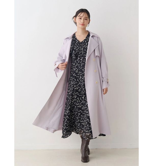 MERCURYDUO「ダブルラッフルバイカラーパイピングワンピース」|ワンピース|