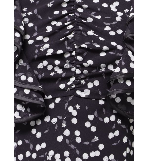 MERCURYDUO「ダブルラッフルバイカラーパイピングワンピース」|ワンピース|