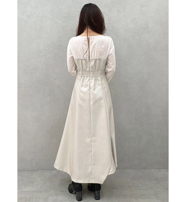 MERCURYDUO「異素材ドッキングラップワンピース」|ワンピース|