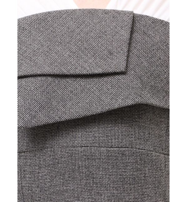 MERCURYDUO「異素材ドッキングラップワンピース」|ワンピース|