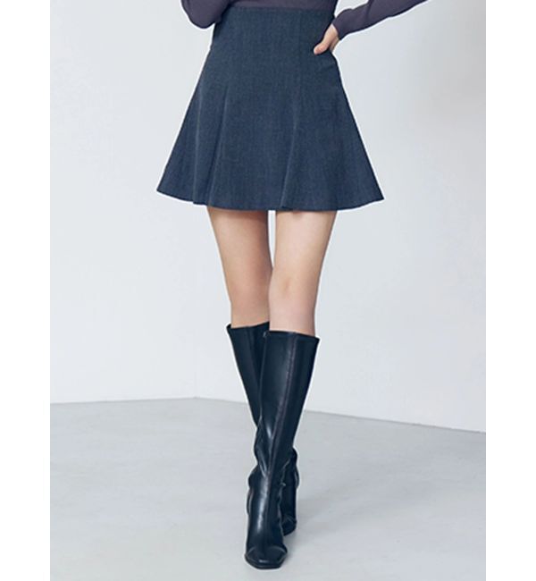 MERCURYDUO「【セットアップ着用可】バックZIPミニスカパン」|スカート|チャコールグレー