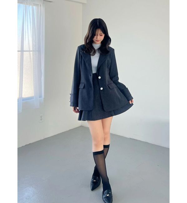 MERCURYDUO「【セットアップ着用可】フィットアンドフレアジャケット」|テーラードジャケット|