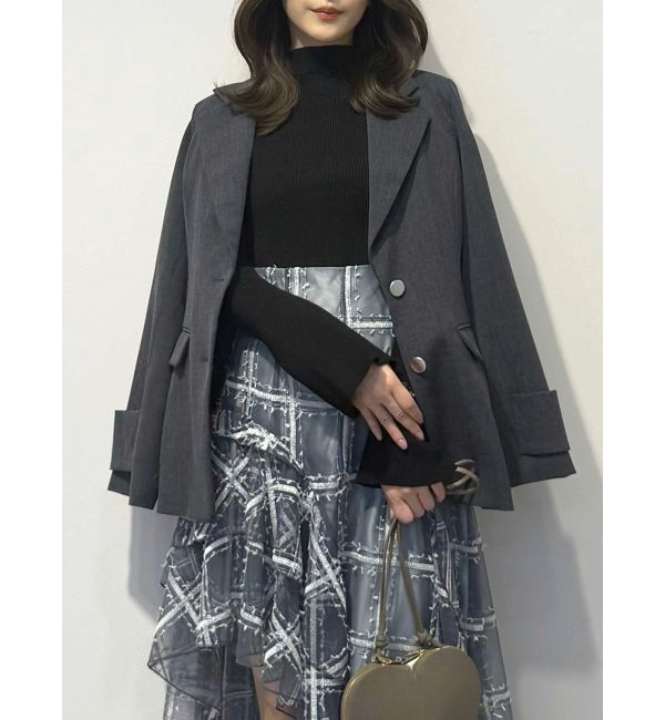 MERCURYDUO「【セットアップ着用可】フィットアンドフレアジャケット」|テーラードジャケット|