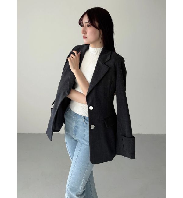 MERCURYDUO「【セットアップ着用可】フィットアンドフレアジャケット」|テーラードジャケット|