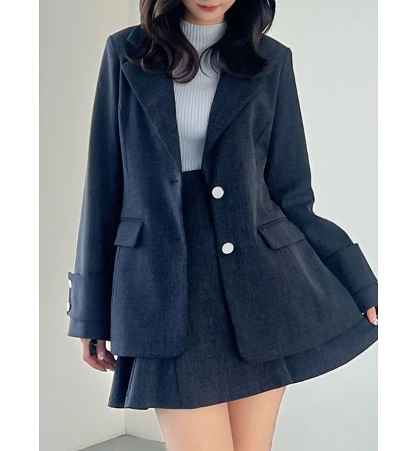 MERCURYDUO「【セットアップ着用可】フィットアンドフレアジャケット」|テーラードジャケット|