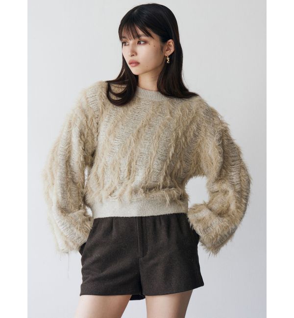 MURUA「バイカラーシャギーニット」|ニット・セーター|