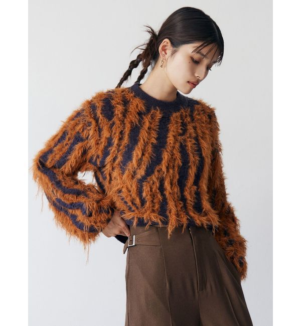 MURUA「バイカラーシャギーニット」|ニット・セーター|