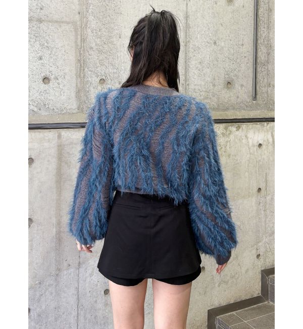 MURUA「バイカラーシャギーニット」|ニット・セーター|