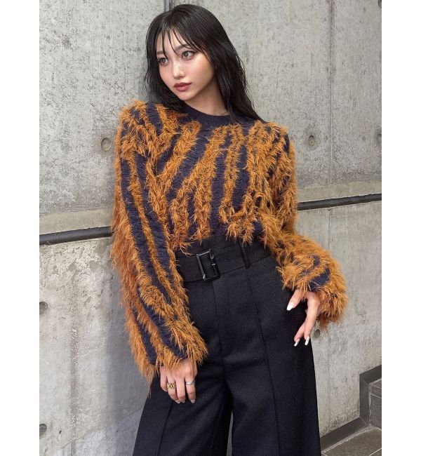 MURUA「バイカラーシャギーニット」|ニット・セーター|